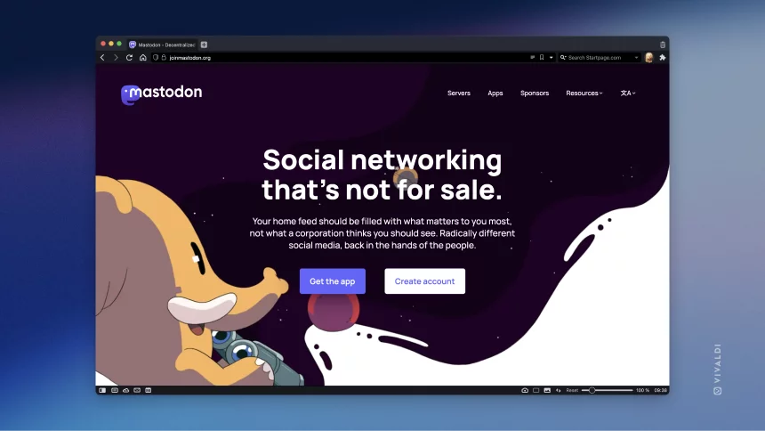 Mastodon social network screenshot  