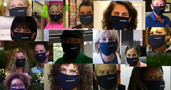 collage of 15 knoxville authorities in covid-19 masks