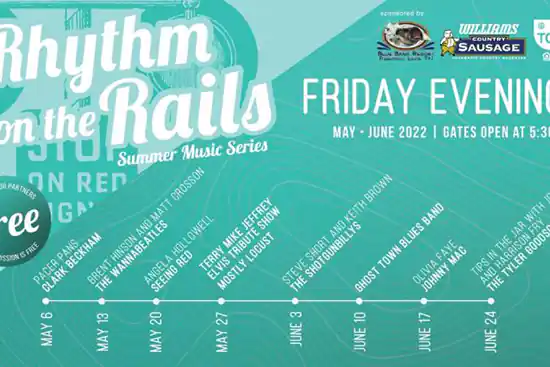 Rhythm on the Rails 2022 Outdoor Concert Series Poster