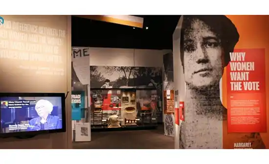 women’s suffrage movement and the ratification of the 19th amendment 100 years ago - 8,000-square-foot exhibition