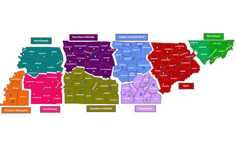 Unemployment map of tennessee counties