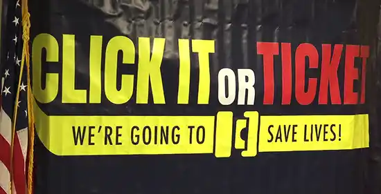 “Click It Or Ticket” Mobilization poster