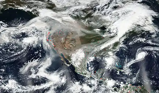 Map of Western U.S. Smoke From Fires  