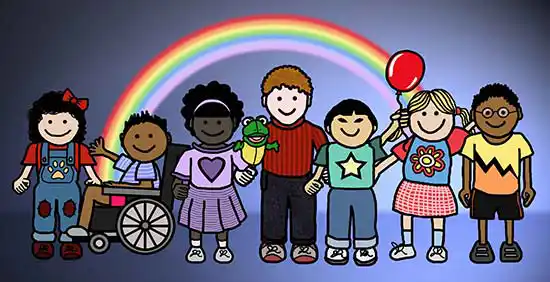 special needs kids cartoon poster
